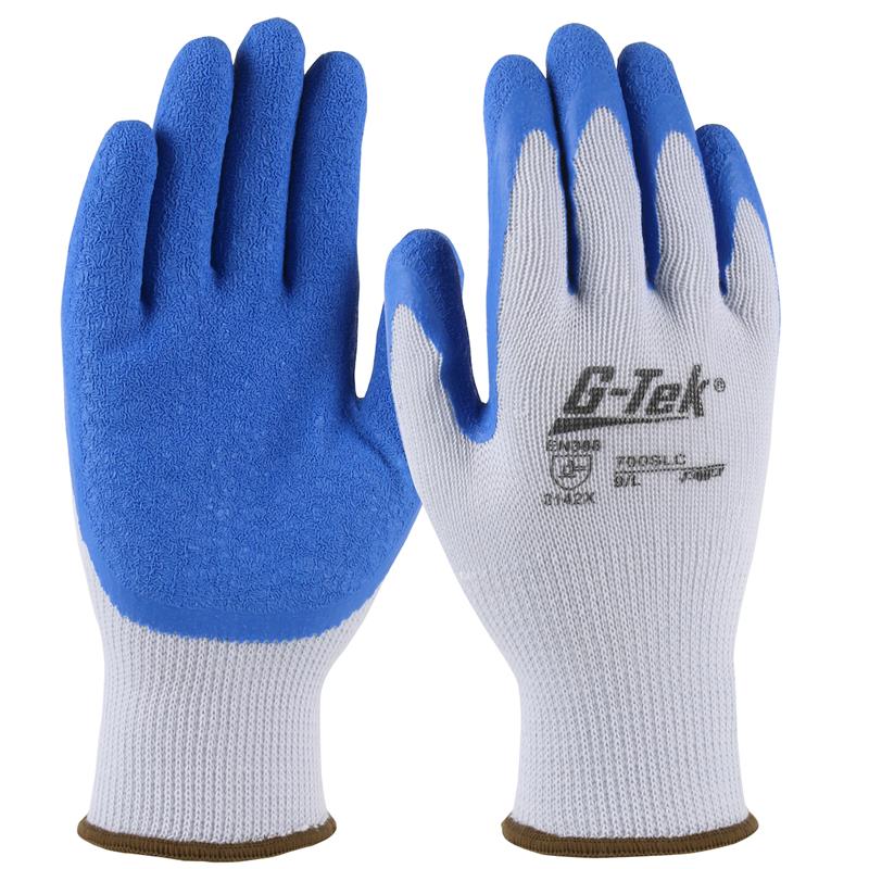 G-TEK BLUE LATEX PALM COATED - Tagged Gloves